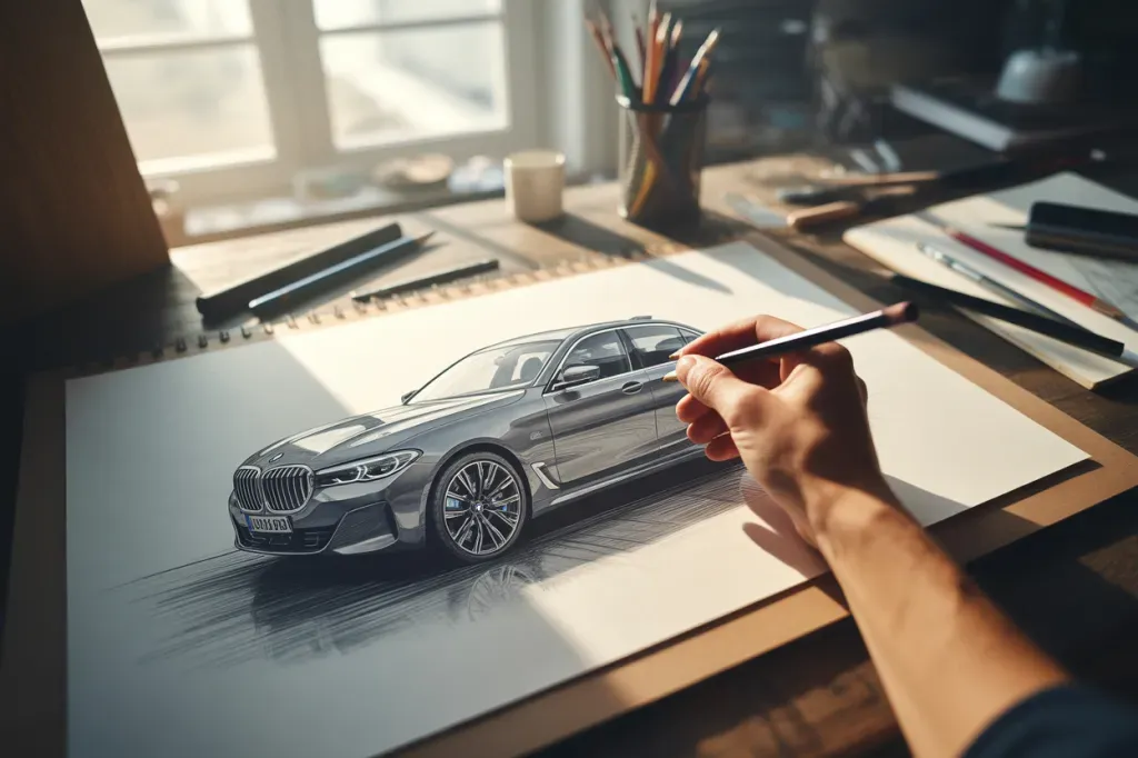 Як намалювати машину BMW