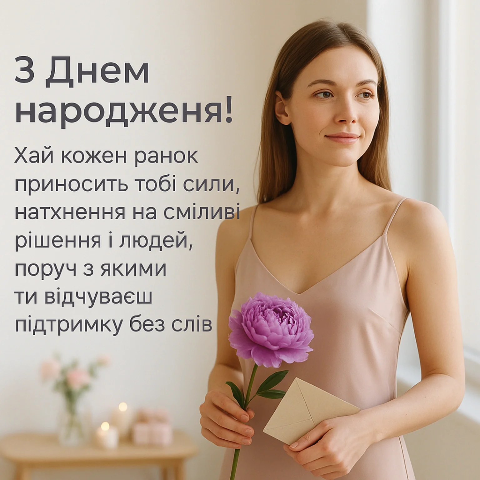Привітання з днем народження для жінок