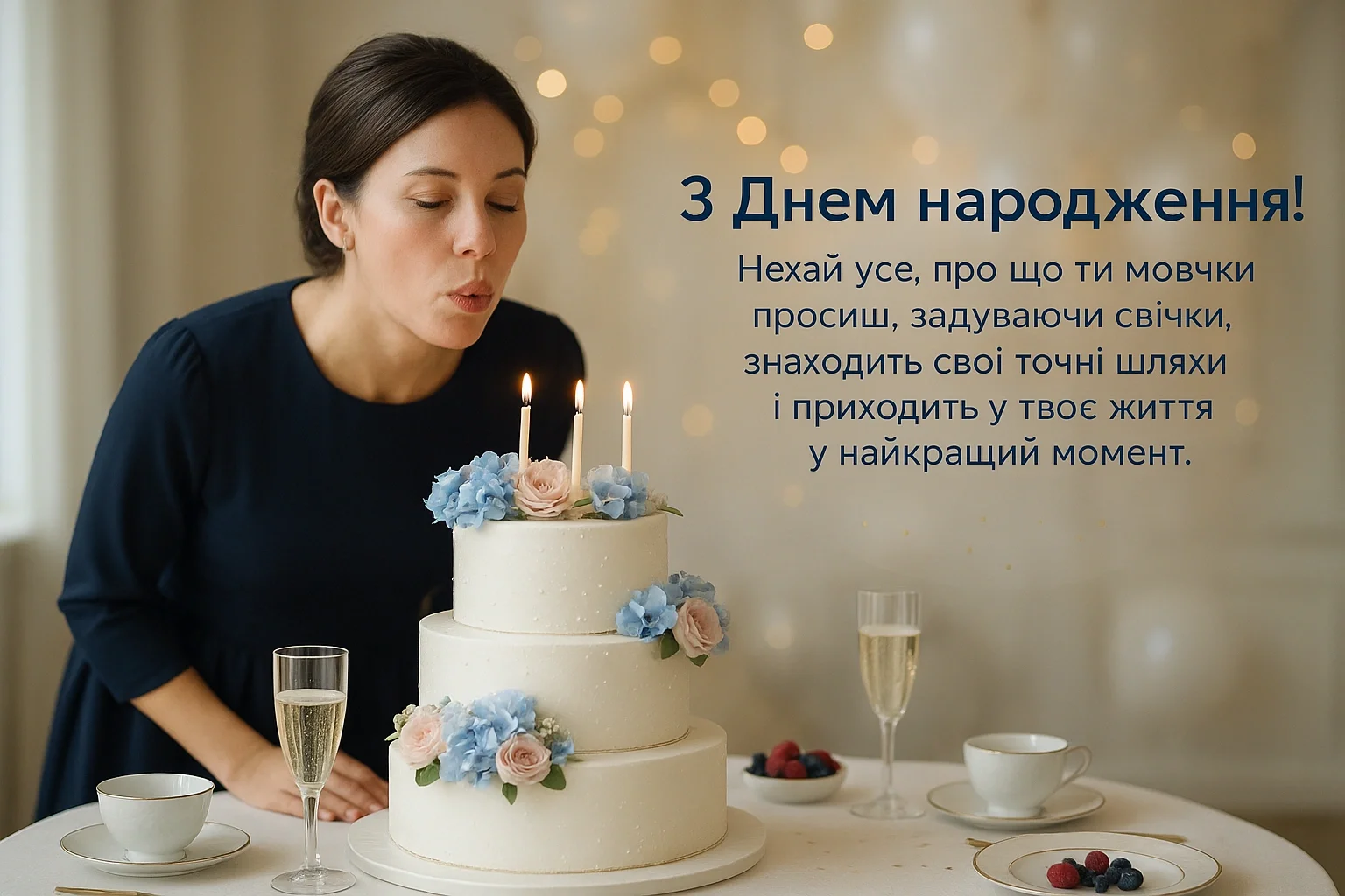 Привітання з днем народження для жінок