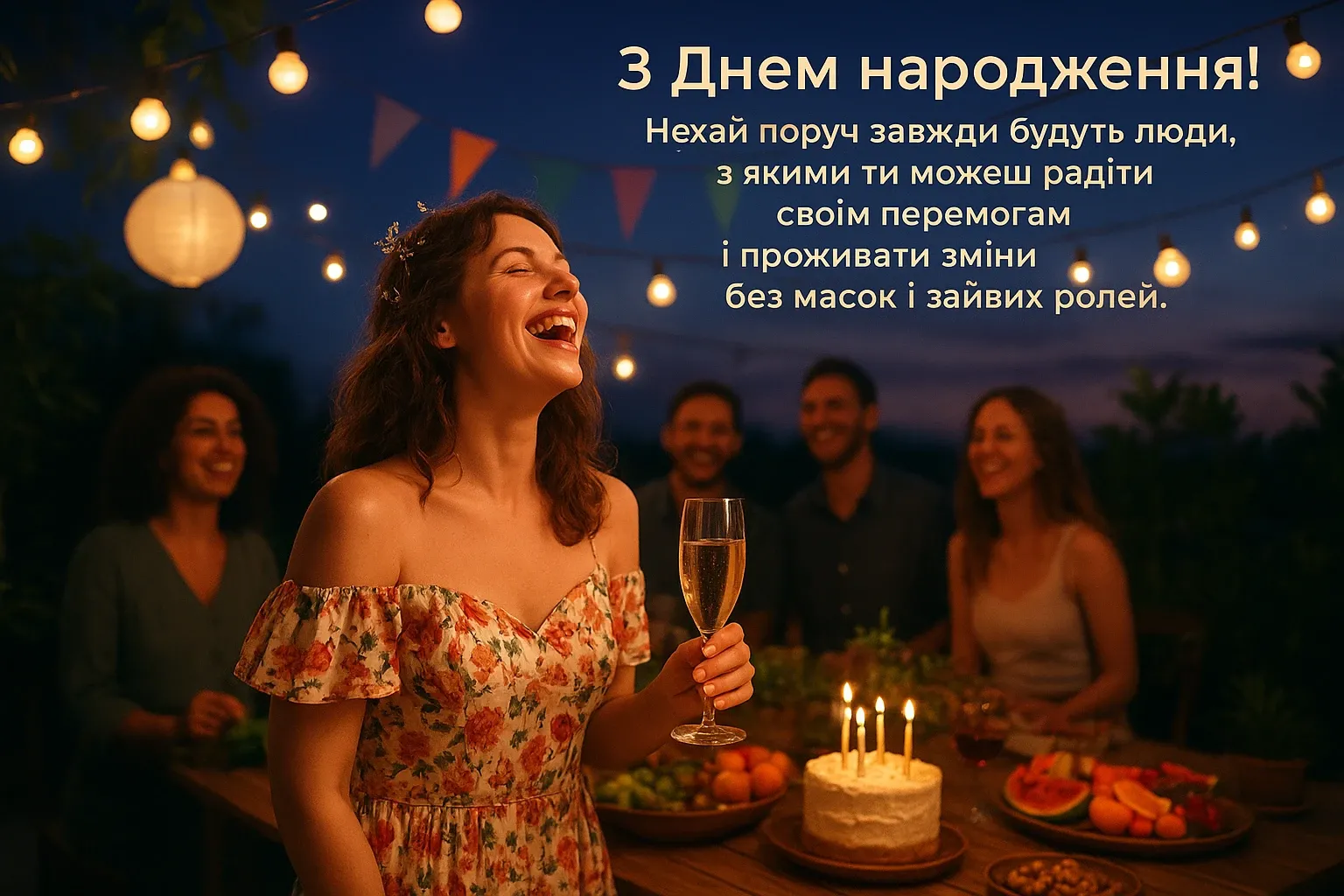 Привітання з днем народження для жінок