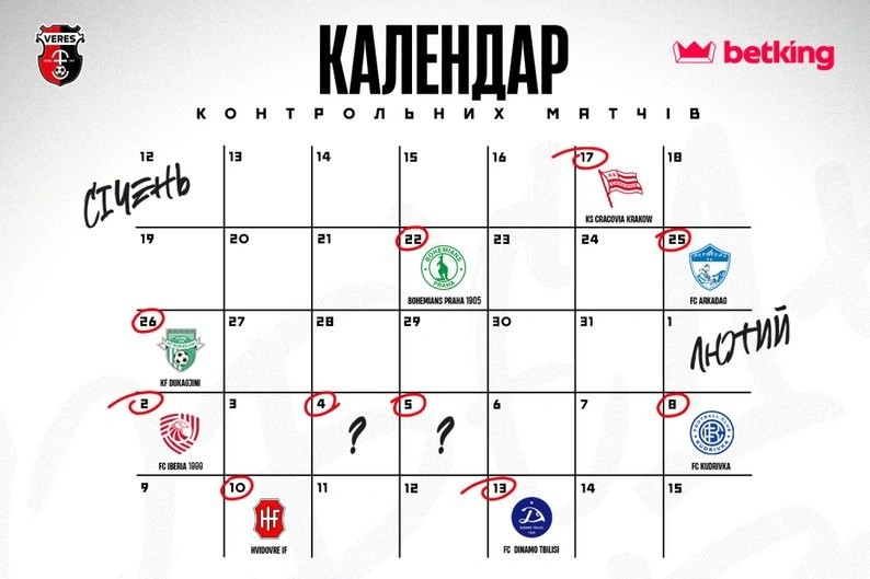Рівненський «Верес» готує міжнародну серію спарингів у Туреччині