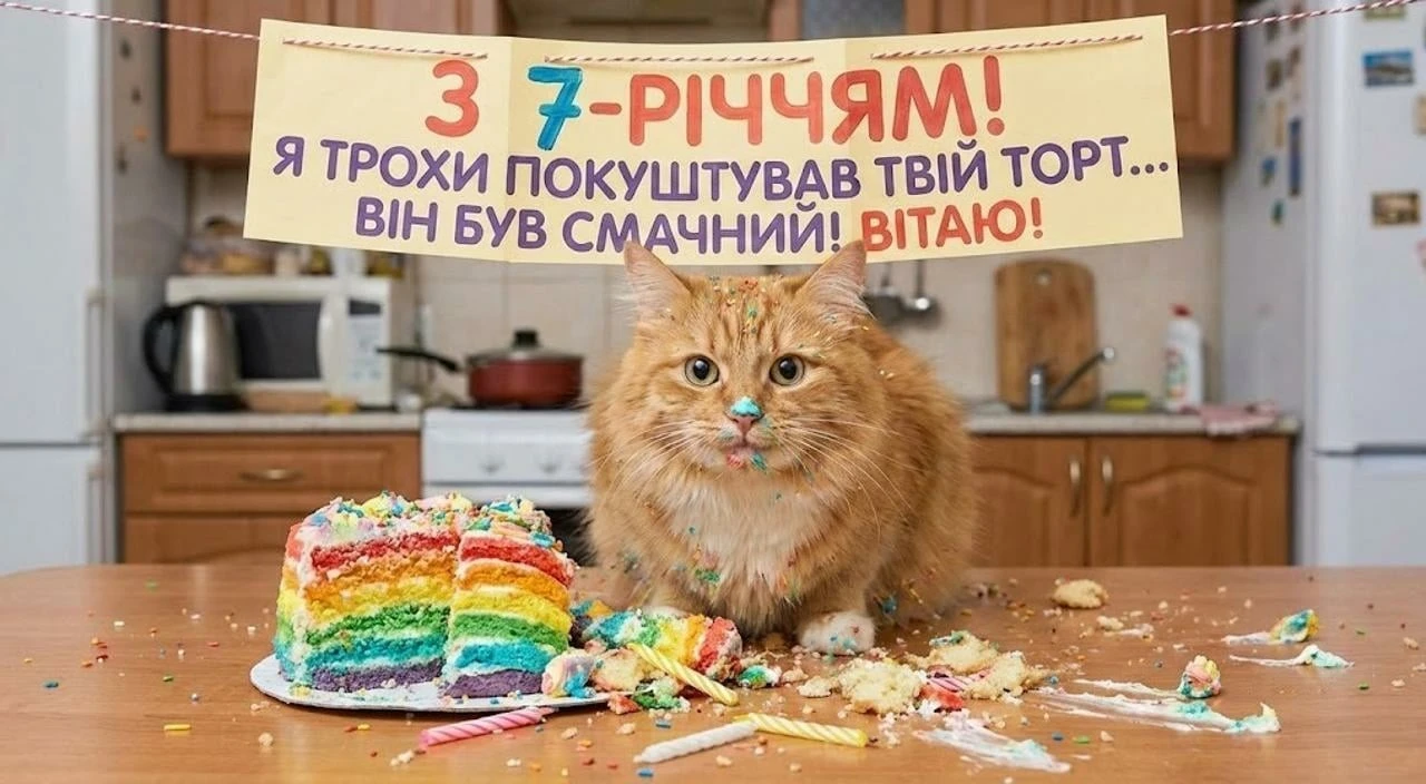Привітання з днем народження дівчинці на 7 років