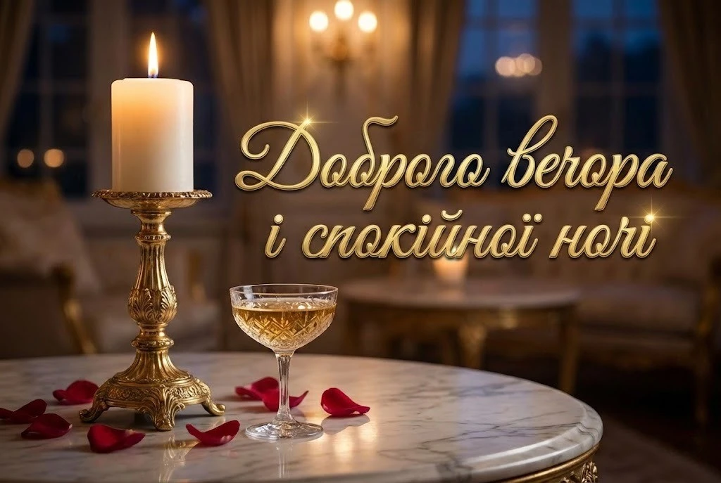 Побажання доброго вечора і спокійної ночі: душевні картинки та нові листівки для близьких