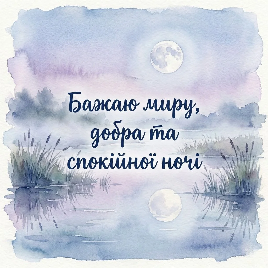Побажання доброго вечора і спокійної ночі: душевні картинки та нові листівки для близьких