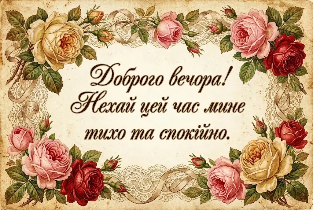Доброго вечора та гарного вечора: найтепліші побажання, затишні картинки та щирі листівки для душі