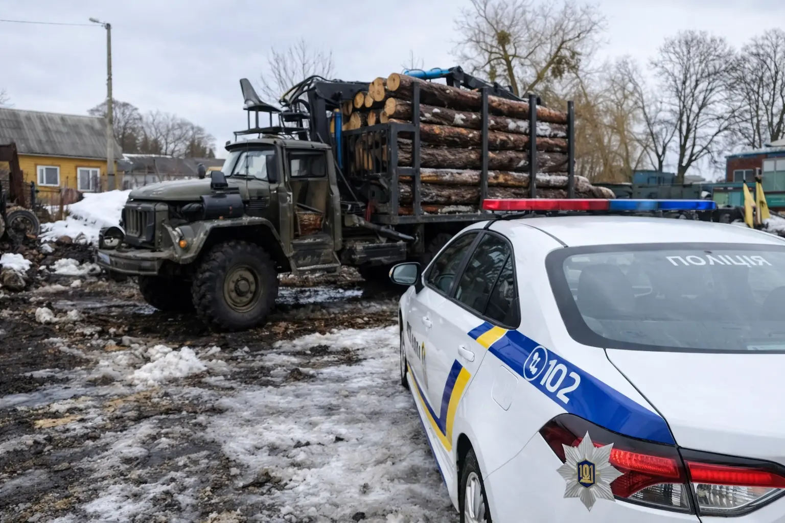 Рівненщина під прицілом «чорних лісорубів»: поліція вилучила вантажівки з сосною та дубом