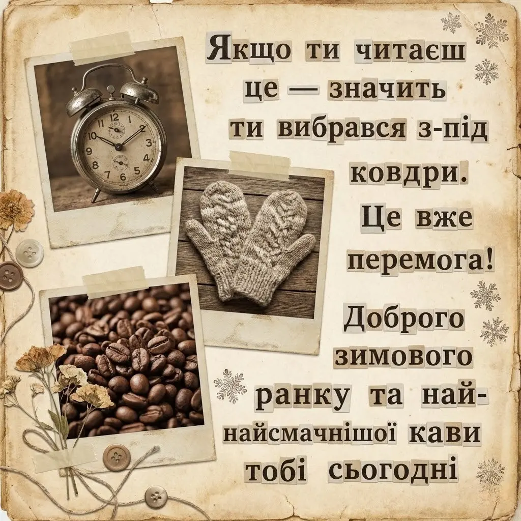 Доброго ранку, зима: душевні картинки та теплі побажання для гарного настрою
