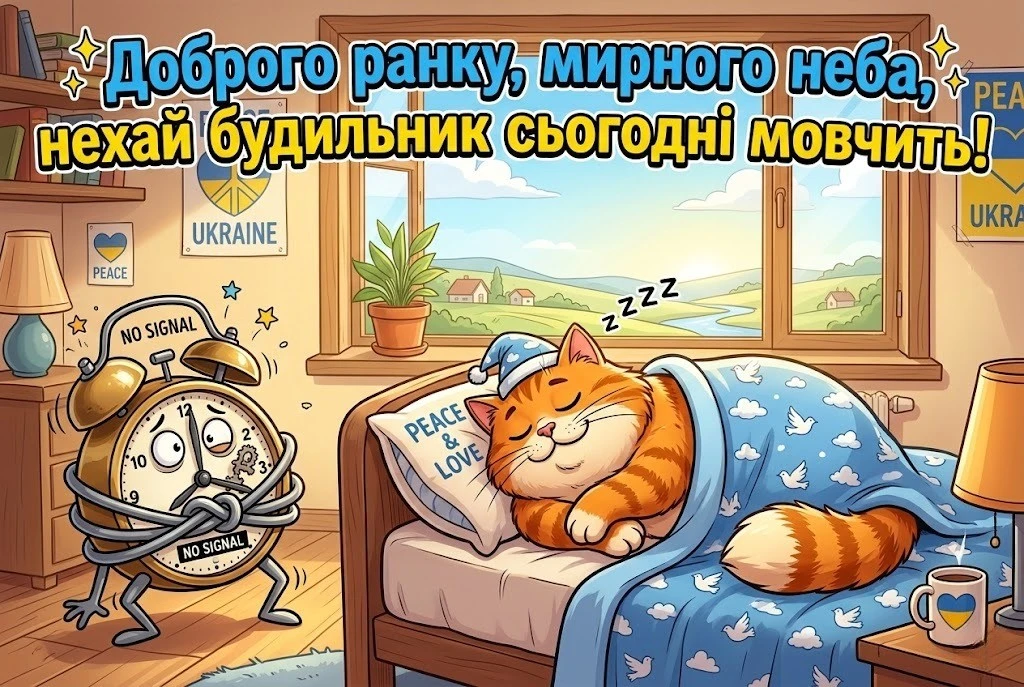 Доброго ранку мирного неба та найтепліші побажання у великій добірці яскравих листівок і картинок для гарного настрою