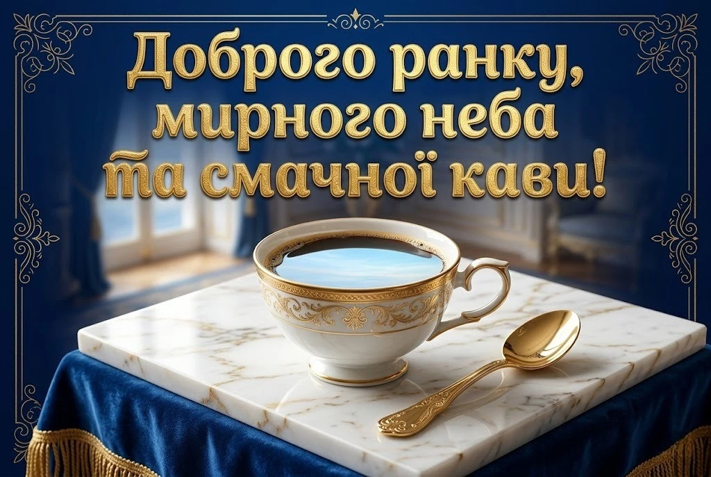 Доброго ранку мирного неба та найтепліші побажання у великій добірці яскравих листівок і картинок для гарного настрою