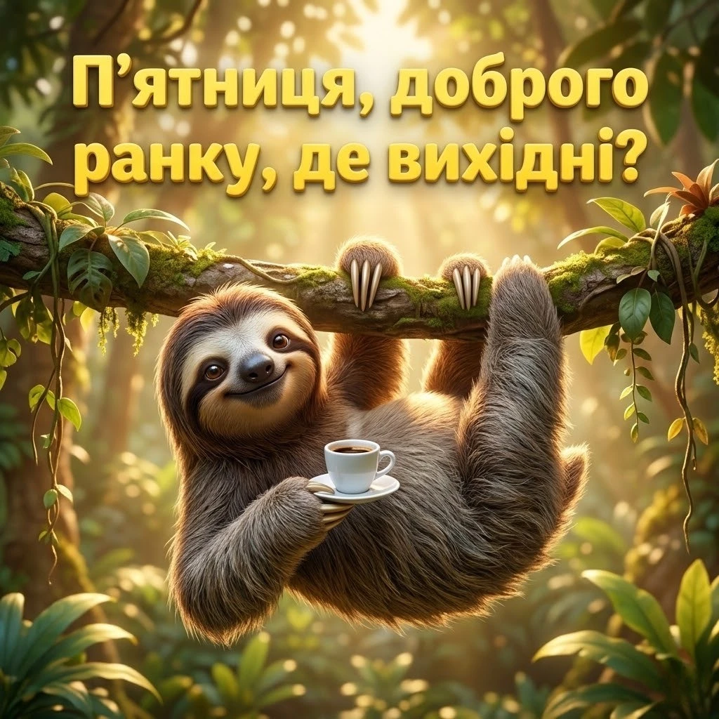 Доброго ранку, п’ятниця: прикольні картинки та щирі побажання для найкращого настрою