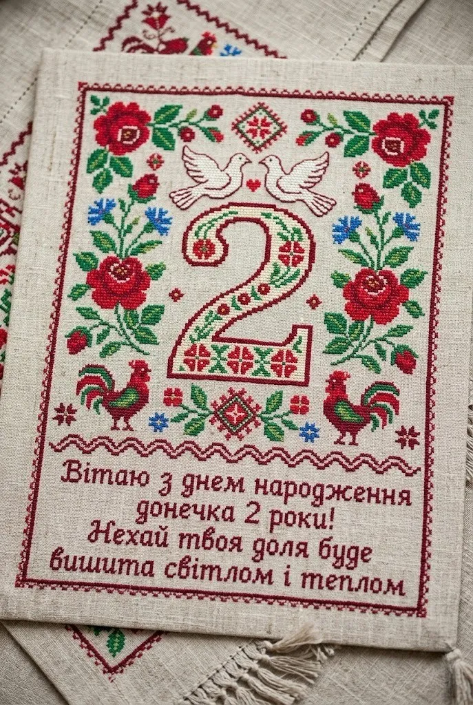 Привітання донечці з днем народження на 2 роки