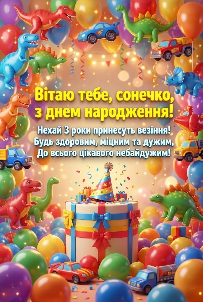 Оригінальні привітання з триріччям для хлопчика
