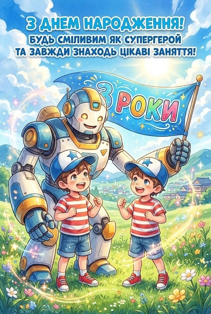 Оригінальні привітання з триріччям для хлопчика