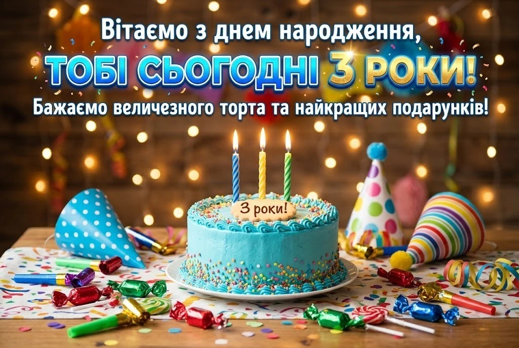 Оригінальні привітання з триріччям для хлопчика