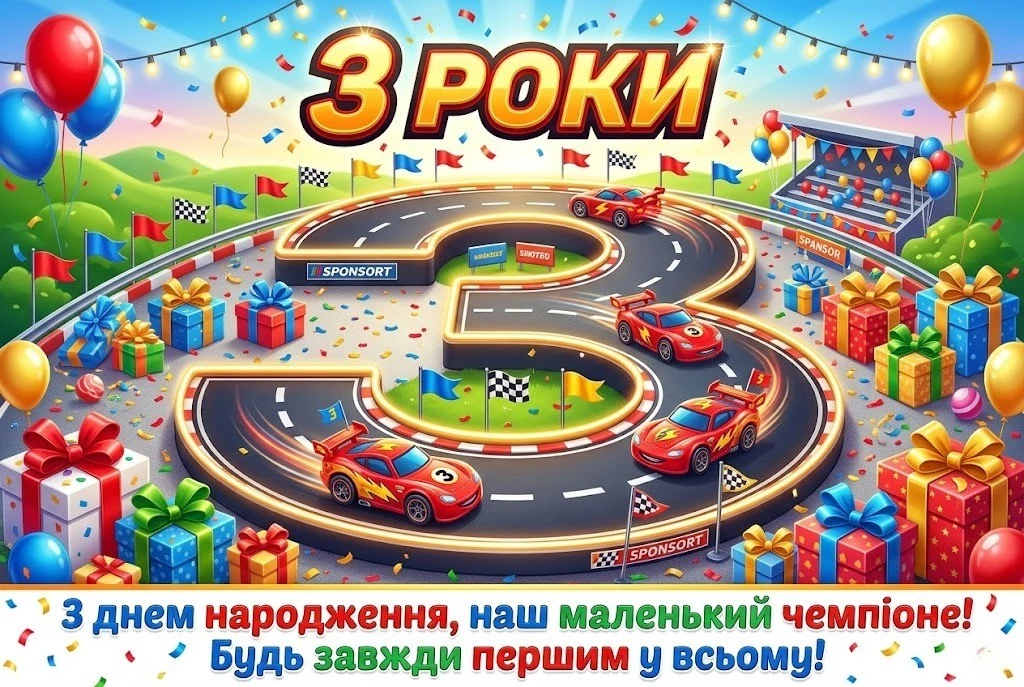 Оригінальні привітання з триріччям для хлопчика