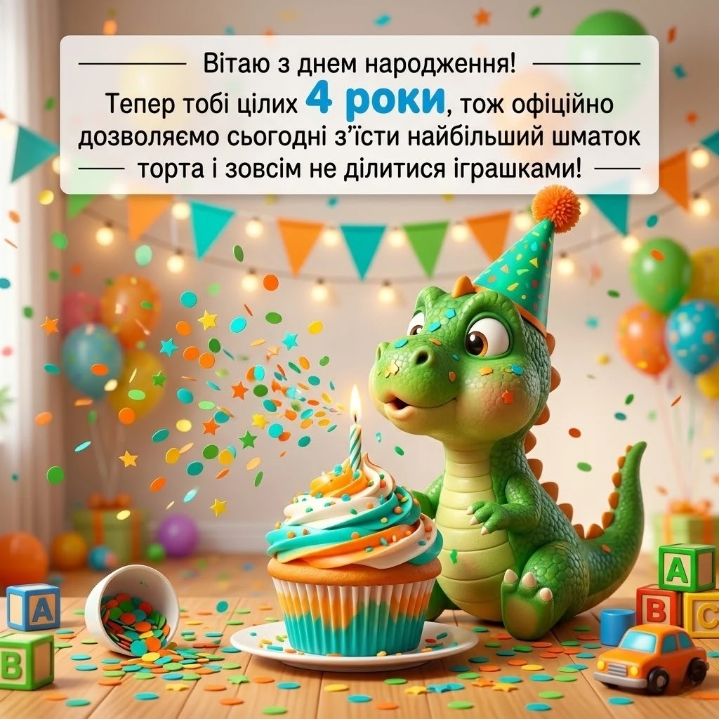 Кращі привітання для синочка на 4 роки