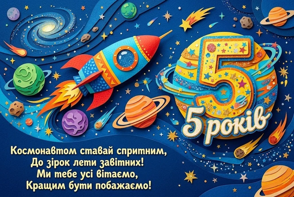 Найкращі привітання для маленького дослідника, якому виповнюється 5 років