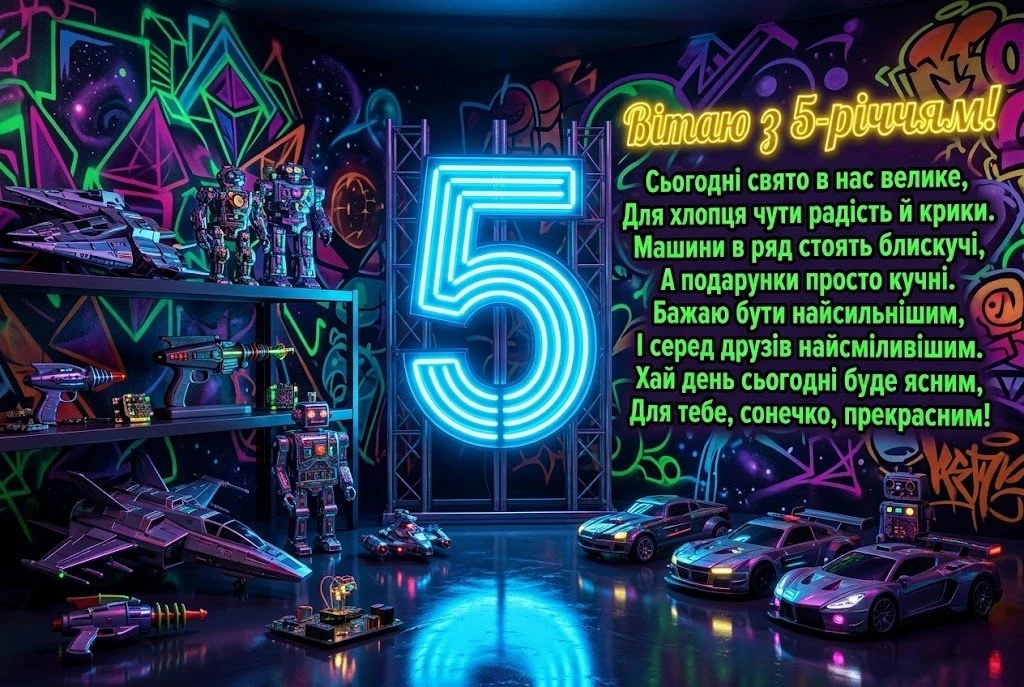 Найкращі картинки та привітання з днем народження хлопчику на 5 років
