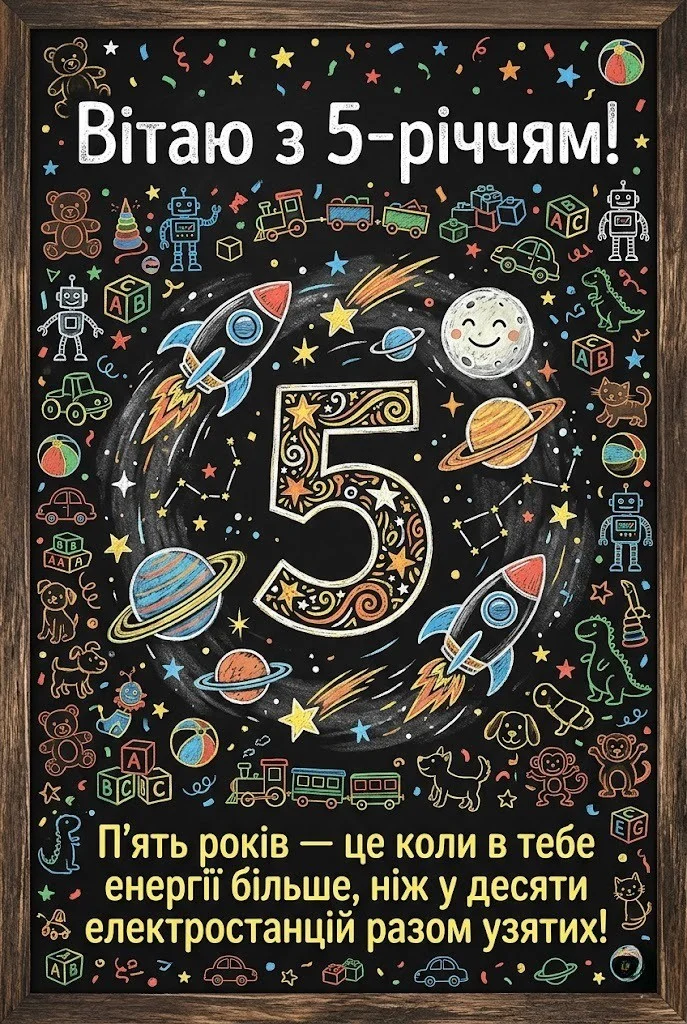 Найкращі картинки та привітання з днем народження хлопчику на 5 років