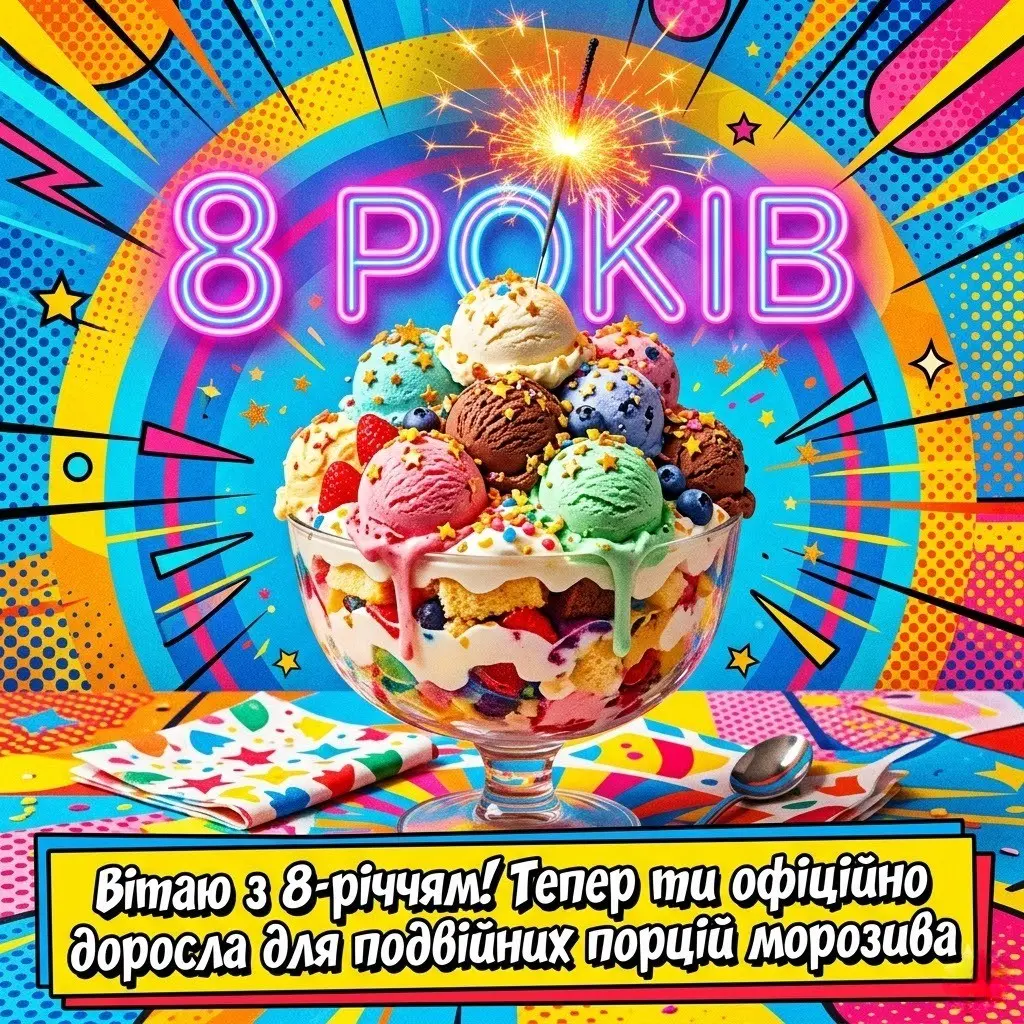 8 років — особливе свято: добірка найкращих привітань для дівчинки
