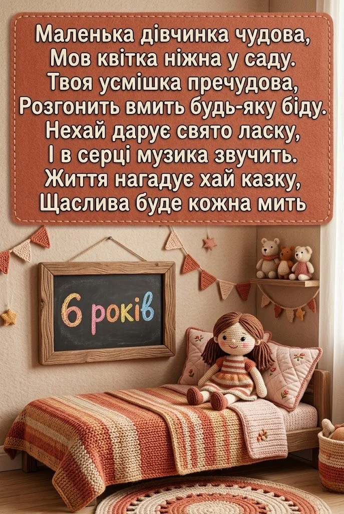 Маленькій зірочці 6 років: як хрещеним красиво привітати похресницю