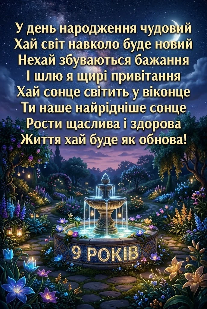 Як зворушливо привітати внучку з 9-річчям: добірка найтепліших слів