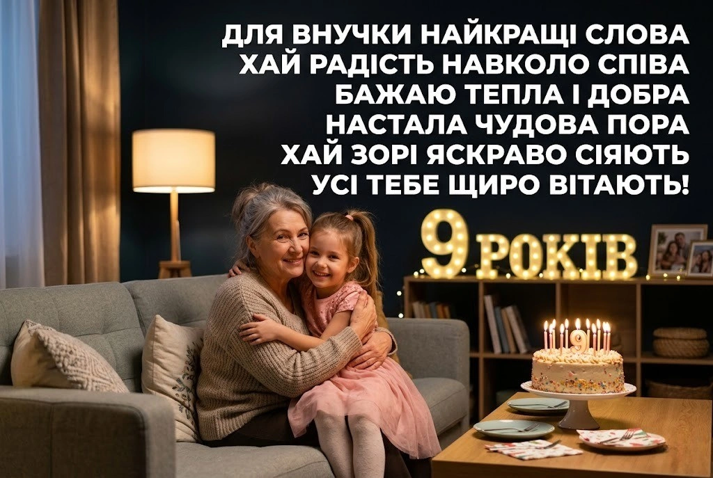 Як зворушливо привітати внучку з 9-річчям: добірка найтепліших слів