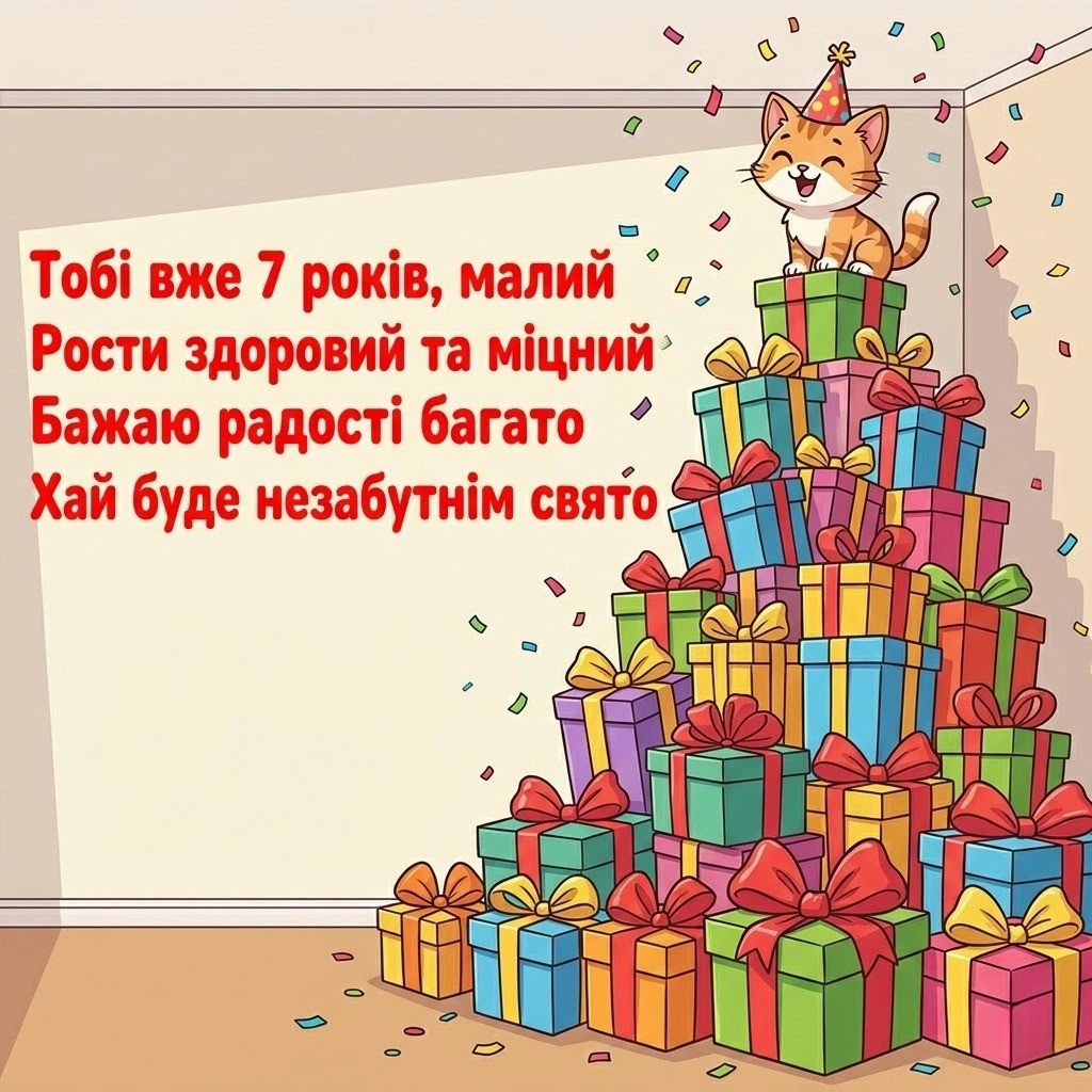 7 років сину, онуку чи другу: оригінальні привітання для маленького іменинника