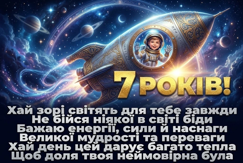 7 років сину, онуку чи другу: оригінальні привітання для маленького іменинника