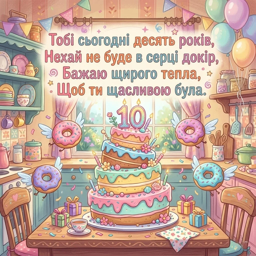 Побажання для маленької леді: вітаємо похресницю з десятиріччям