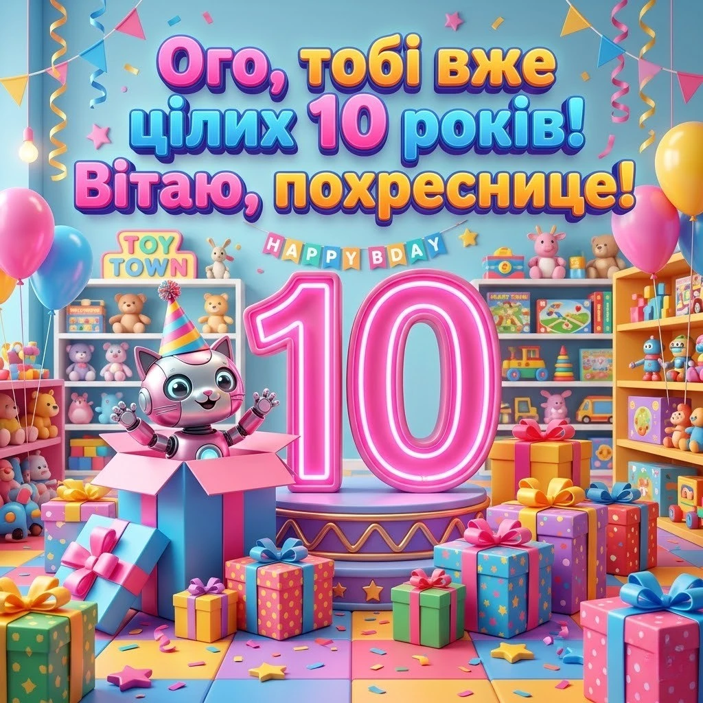 Побажання для маленької леді: вітаємо похресницю з десятиріччям