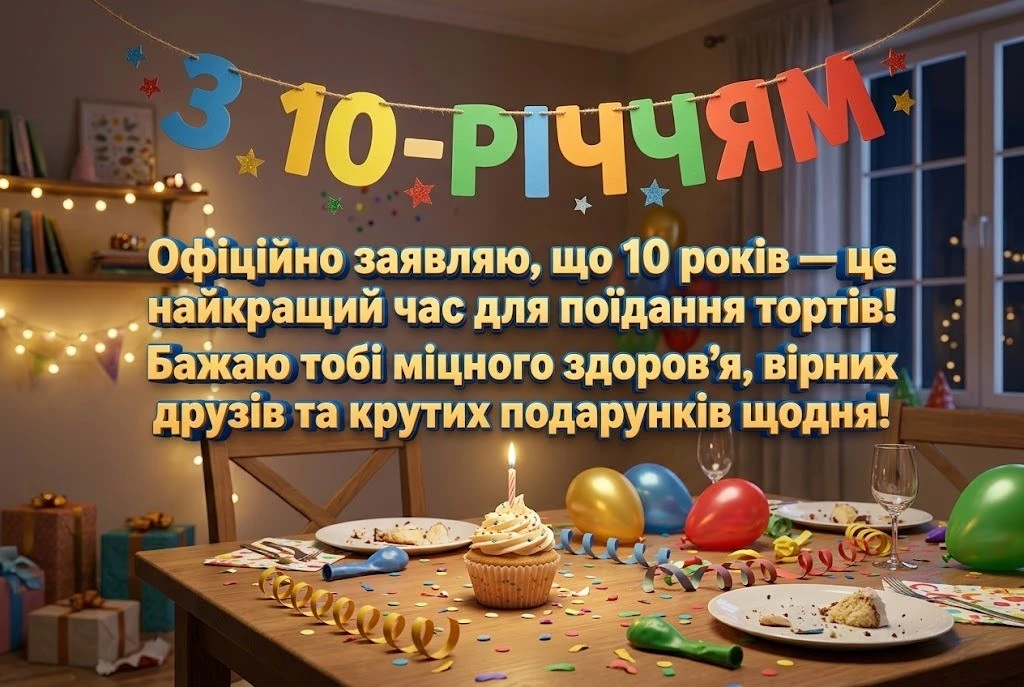 Побажання для маленької леді: вітаємо похресницю з десятиріччям