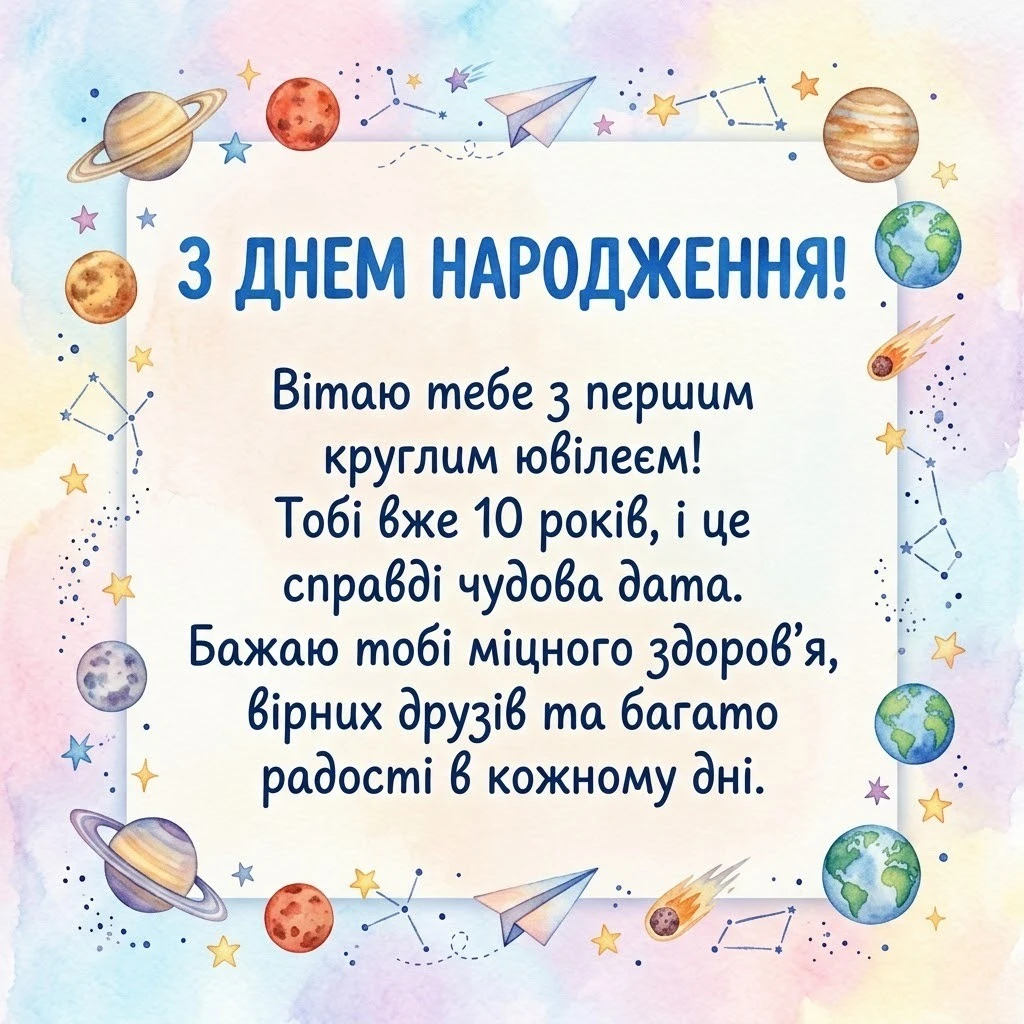 Оригінальні побажання на 10 років: зробіть свято дитини незабутнім
