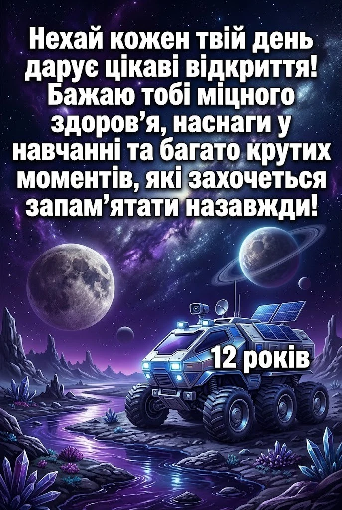 З днем народження хлопчику на 12 років — найкращі побажання успіху та драйву