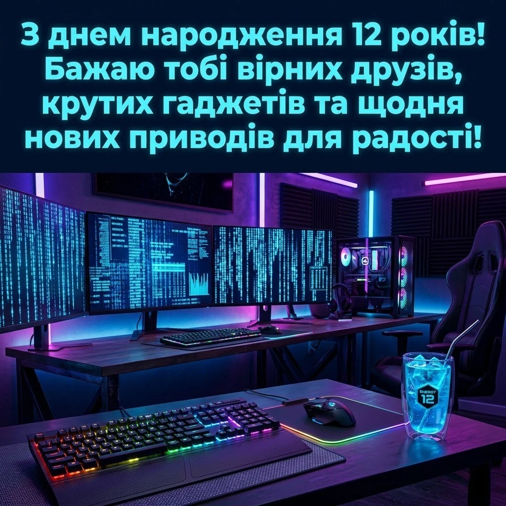 З днем народження хлопчику на 12 років — найкращі побажання успіху та драйву