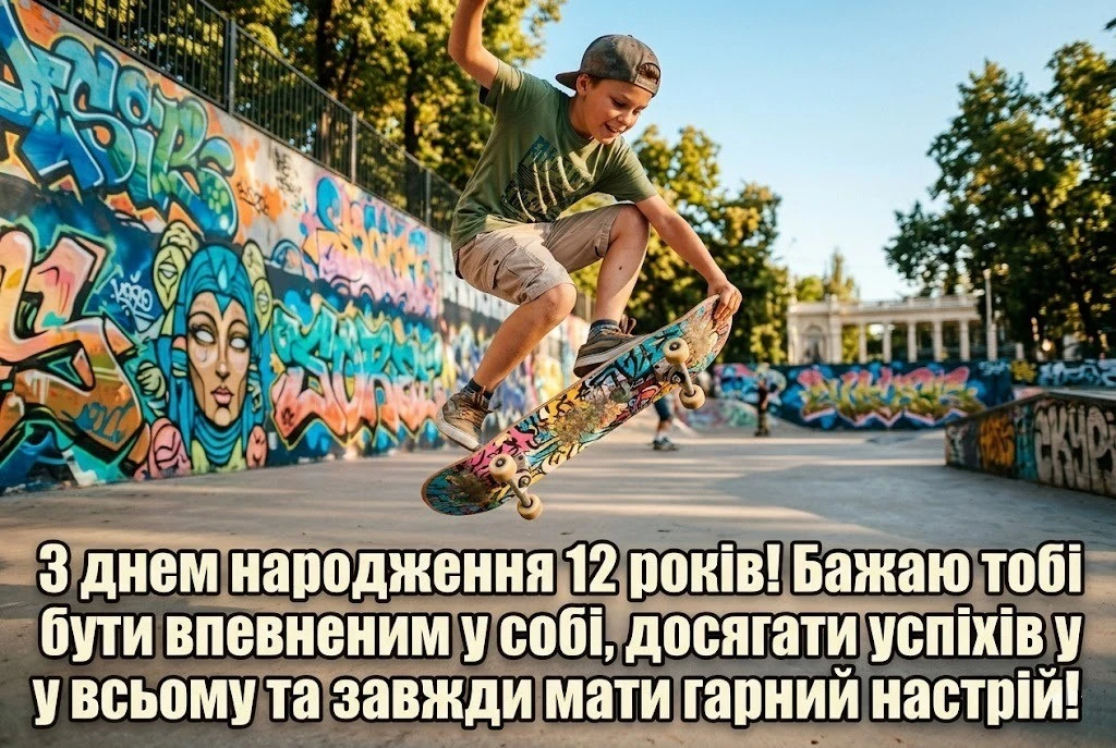 З днем народження хлопчику на 12 років — найкращі побажання успіху та драйву