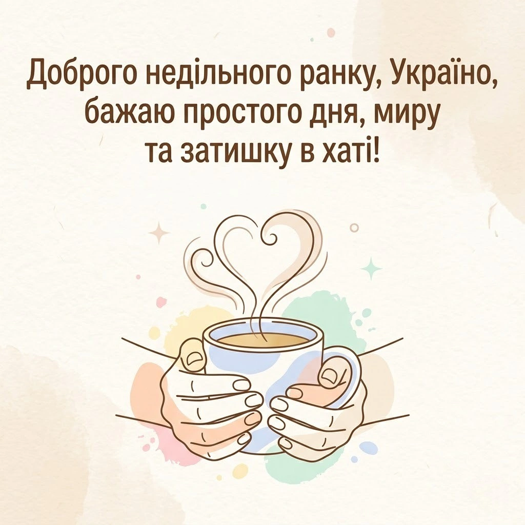 Доброго недільного ранку, Україно: душевна добірка листівок та найтепліші побажання