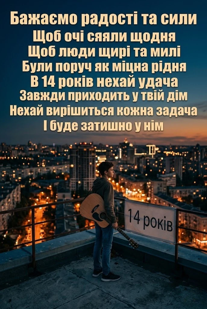 Привітання з 14-річчям: яскраві картинки та зворушливі слова для підлітків