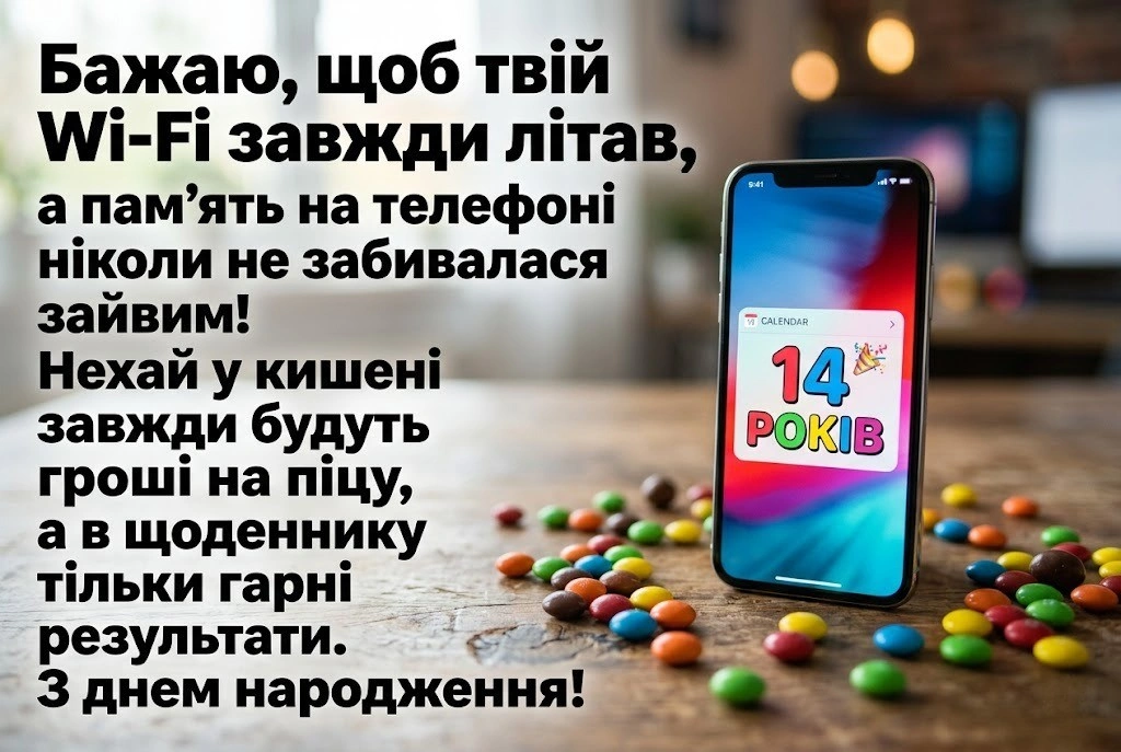 Привітання з 14-річчям: яскраві картинки та зворушливі слова для підлітків