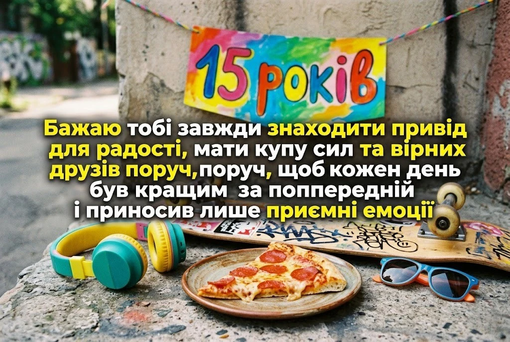 15 років — чарівний вік: ідеї привітань для дівчини на будь-який смак