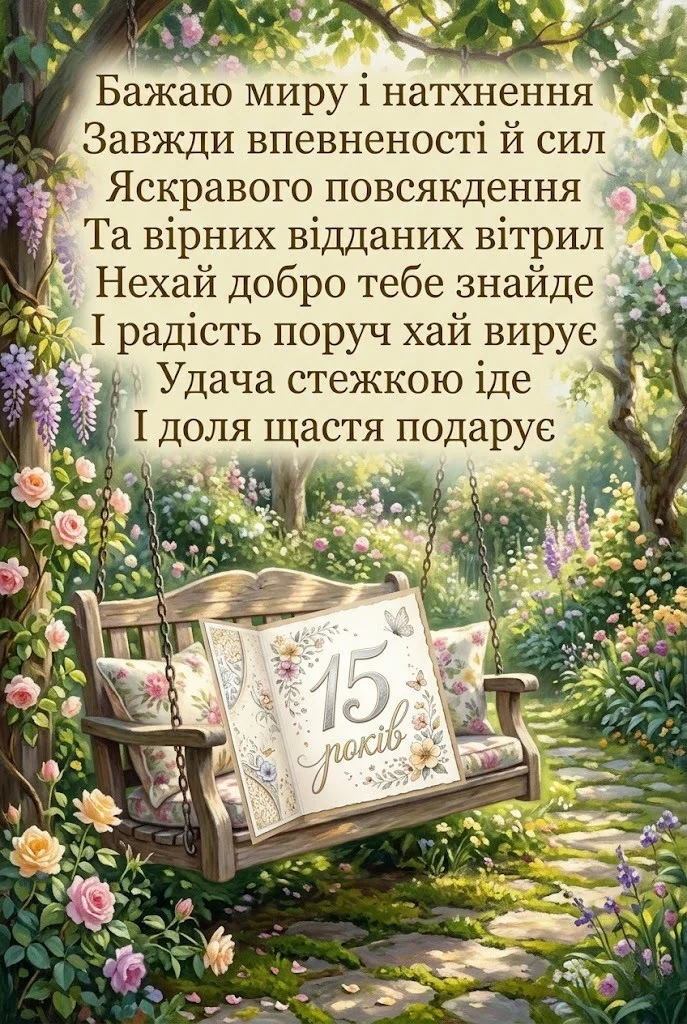 15 років — чарівний вік: ідеї привітань для дівчини на будь-який смак