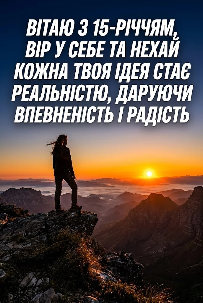 15 років — чарівний вік: ідеї привітань для дівчини на будь-який смак