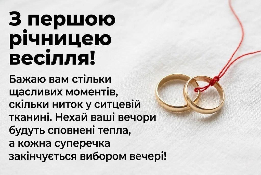 Перший рік разом: красиві привітання з днем весілля у віршах
