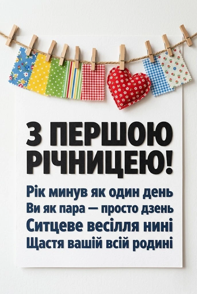 Перший рік разом: красиві привітання з днем весілля у віршах