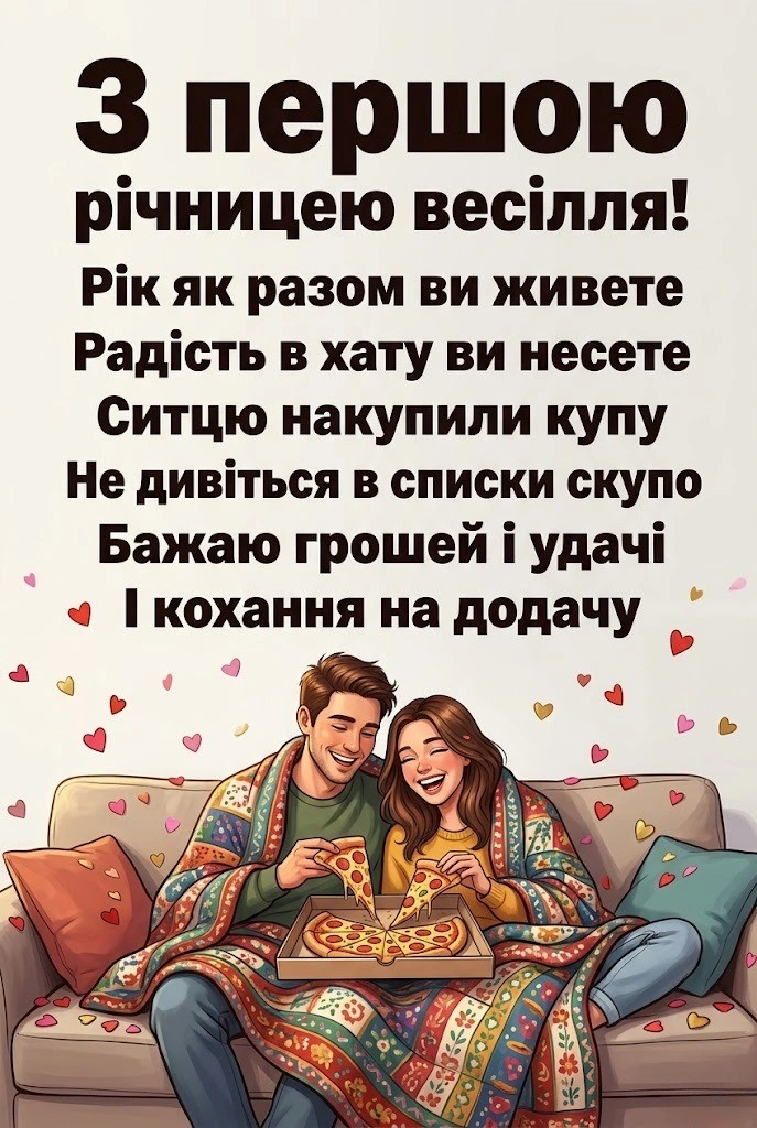 Перший рік разом: красиві привітання з днем весілля у віршах