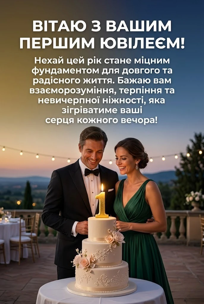 Перший рік разом: красиві привітання з днем весілля у віршах