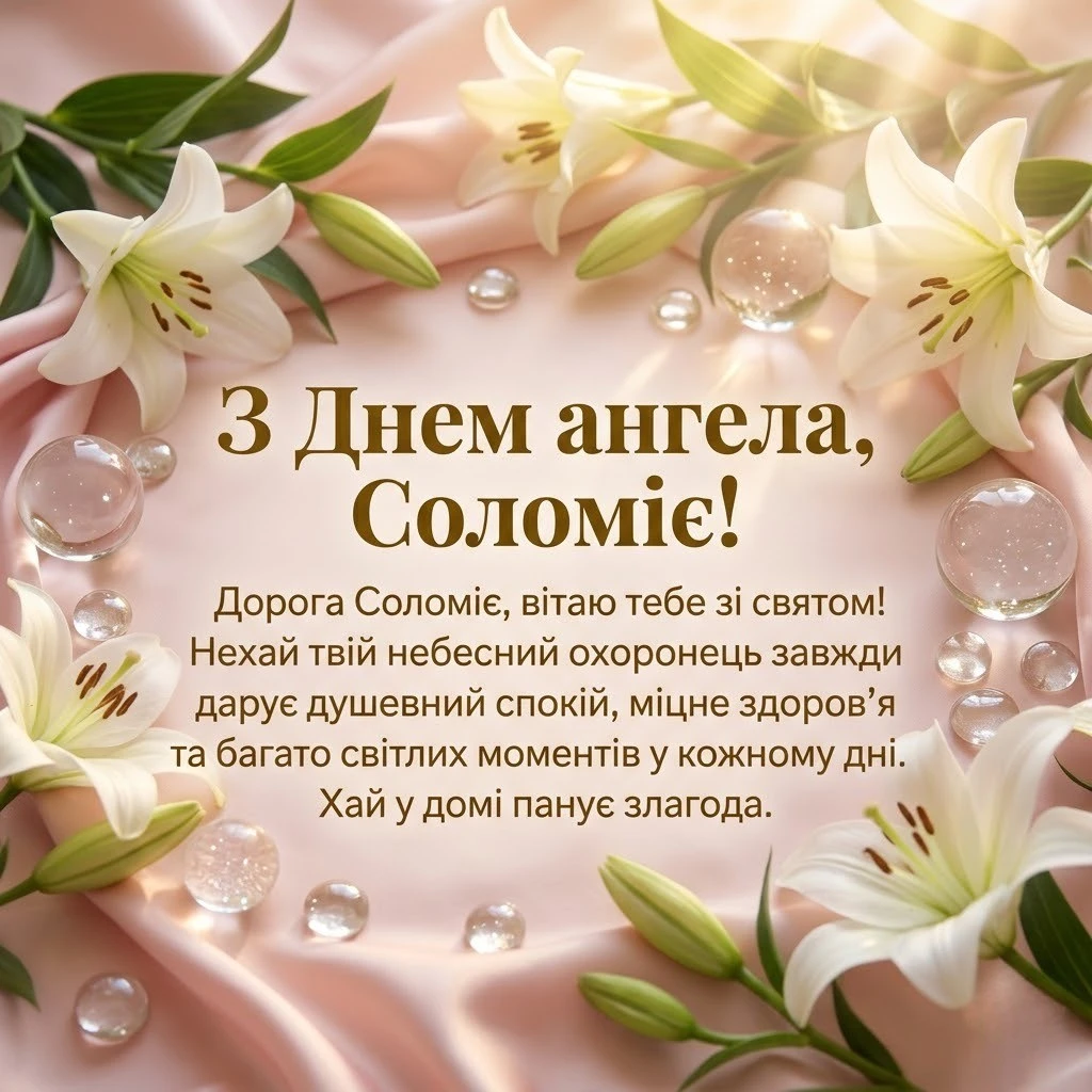 Соломія святкує день ангела: підбірка вітань для колег, друзів та рідних