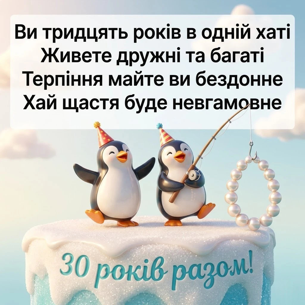 Привітання з перловою річницею весілля: 30 років кохання та злагоди