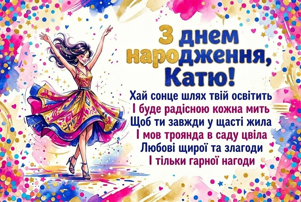 Оригінальні привітання з днем народження для Каті на будь-який смак