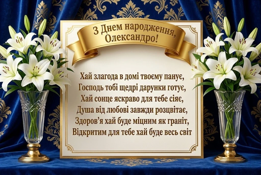 З днем народження, Олександро! Красиві листівки та душевні побажання для Саші
